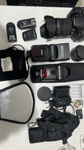 Kit completo câmera Canon + acessórios 