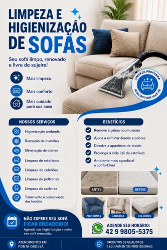 Limpeza de estofados! 