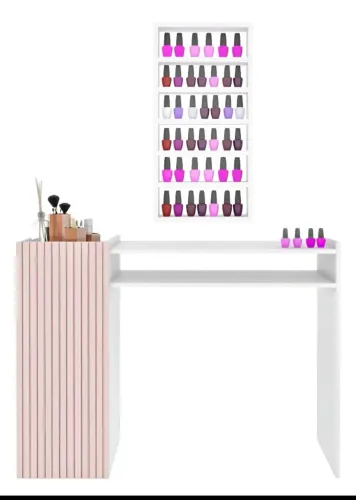 Mesa de unha com expositor para esmalte