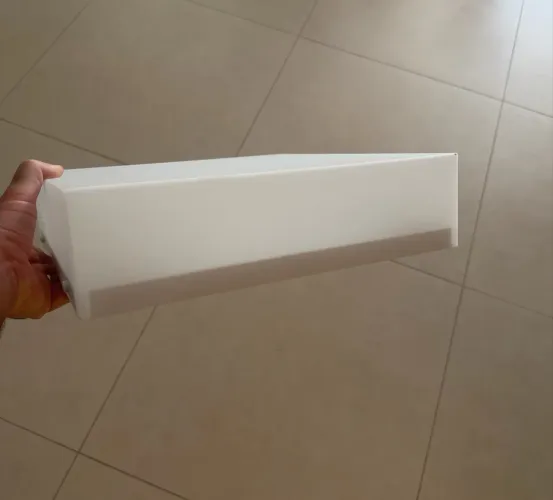 Plafon Acrílico 35x35 Sobrepor Quadrado Luminária 4 Lâmpadas