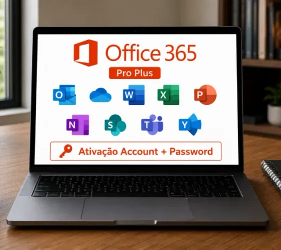 1 PC Chav Ativ 1 Ano Office 365 Pro Plus