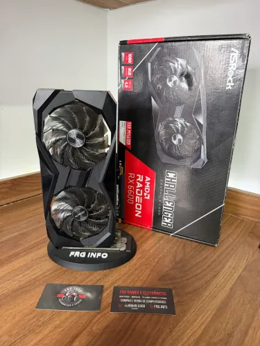 Placa De Vídeo Asrock Radeon RX 6600 Challenger, 8GB, Gddr6, 128-Bit