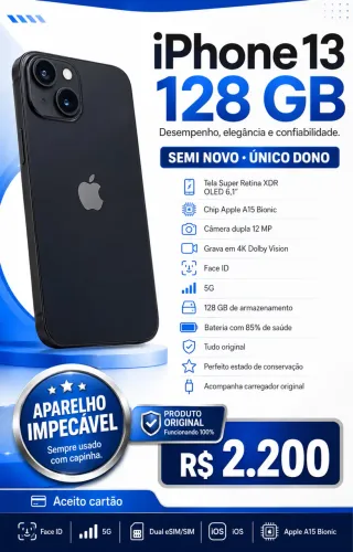 iPhone 13 - semi novo