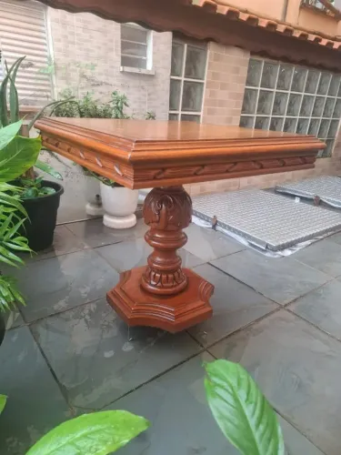 Mesa de Centro Clássica, Madeira Maciça Cerejeira ano 80
