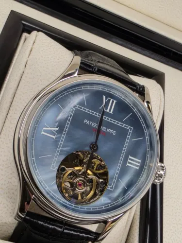 Relogio Patek Phillippe  Novo Geneve Turbilhão Azul Automatico Safira LINHA PREMIUM AAA+