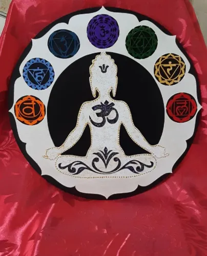 quadro decorativo parede com suporte para mesa 7 chakras