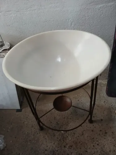Suporte de ferro para vaso completo 62x22 cm