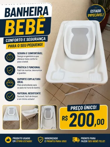 Banheira de bebe em excelente estado de conservação