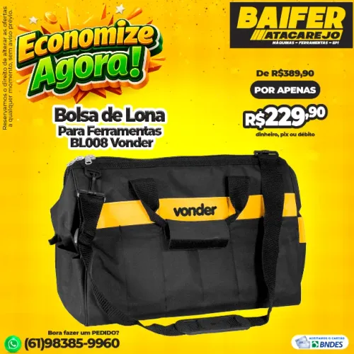Bolsa de Lona Para Ferramentas BL008 Vonder