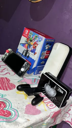 ? NINTENDO SWITCH OLED 64 GB + 13 JOGOS + ACESSÓRIOS ORIGINAIS! ?
