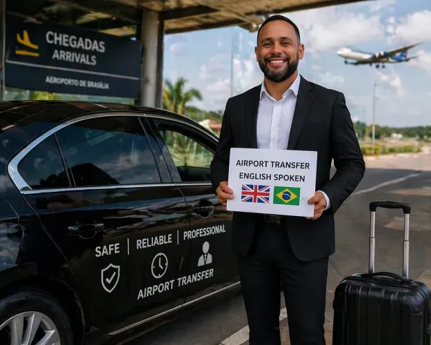 Motorista Bilíngue Inglês PT-br, airport transfers with English driver Aeroporto