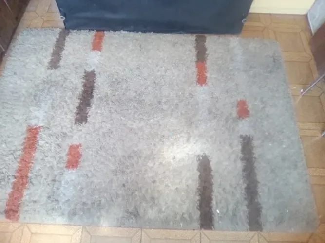 Tapete/Carpete Cinza Lindo para Sala de Estar Ou Jantar