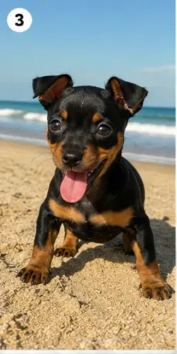 Filhote de cachorro meigo e brincalhão Pinscher/Pincher/Pinsher/Pintier
