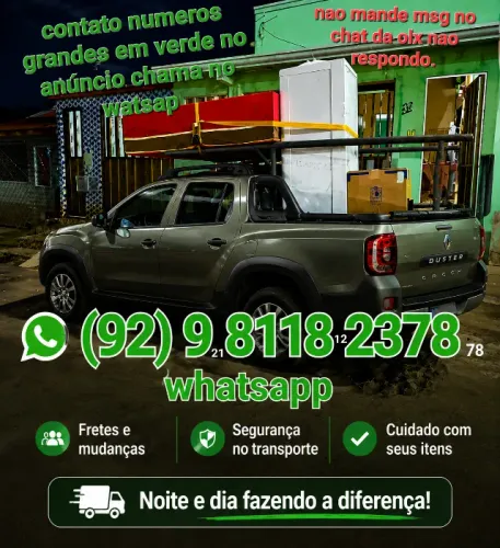 FRETE MUDANÇAS E GUINCHO DE MOTO zap9`8118~2378".  Areas norte leste e sul
