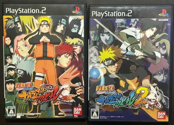 Naruto Shippuden: Ultimate Ninja 4 + Ultimate Ninja 5 - PS2 Originais Japoneses