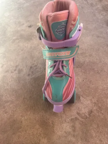 Patins infantil rosa ajustável infantil menina usado tamanho 34 a 37