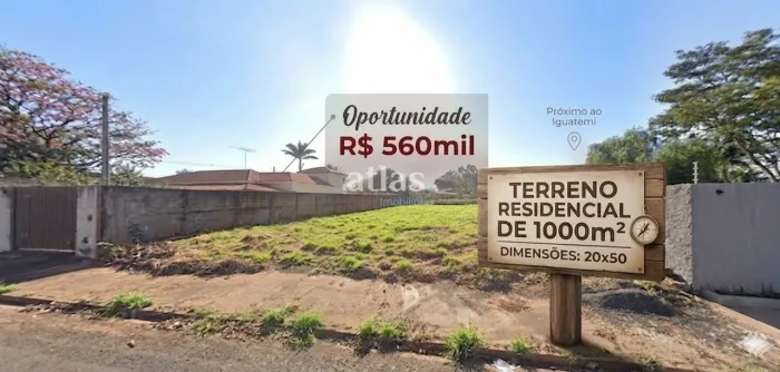 Terreno Residencial 1.000m² (20x50) no Parque dos Pássaros - Ao lado do Shopping Iguatemi 