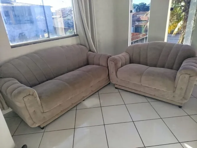 Conjunto sofa 3 e 2 lugares - USADO