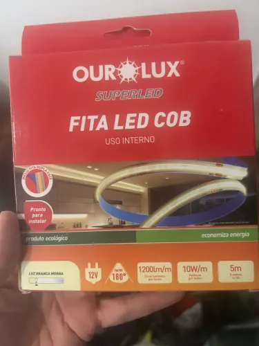 25 metros - Fita Led COB 10w 12v 3000k 5m 320Led Ourolux