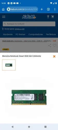 Memória notebook ddr4 sudim
