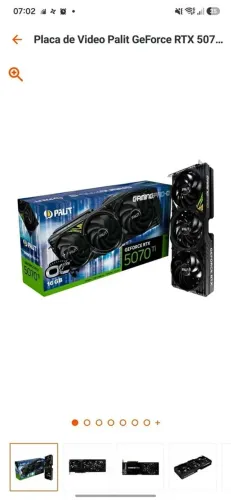 Palit RTX 5070 Ti GamingPro-S OC 16GB GDDR7 (Usada/Excelente)