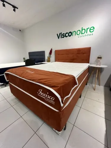 CAMA BOX CASAL COM PILLOW TOP 