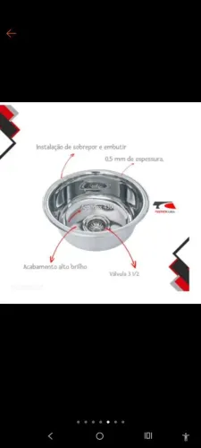 Cuba aço inox redonda 30x30 polida
