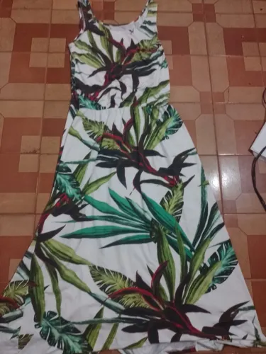 Vestido longo estampado