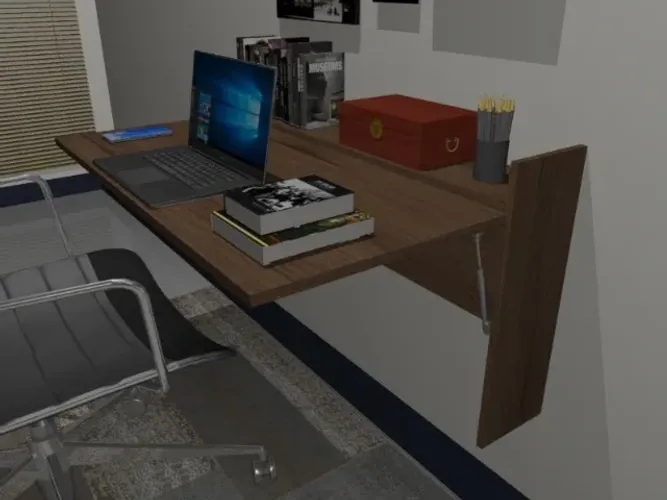 Mesa Dobrável Delluxe. Home Office. L90cm x P50cm