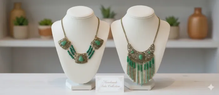 Colares Boho verde