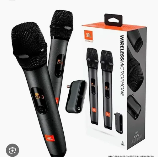 Vendo 02 microfones JBL sem fio em ótimo estado de conservação 
