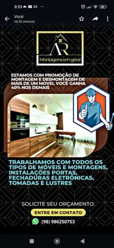 Montador de móveis. E muitos outros serviços