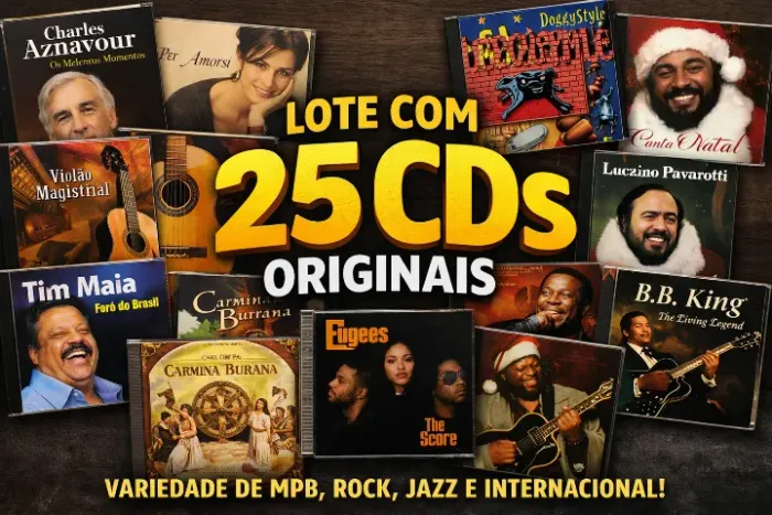 Lote Com 25 Cd's Variados - Vide Descrição Estandar (Usado)