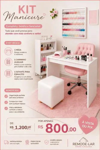 Móveis para manicure kit