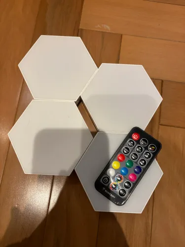 LED hexágono 12 peças