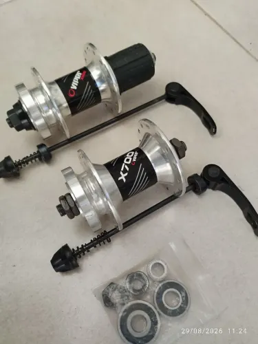 Par de cubo bicicleta rolamentado 28 furos freehub HG