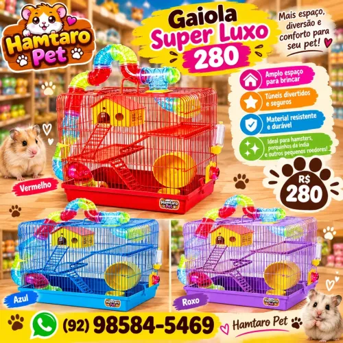 Gaiola super luxo para hamster