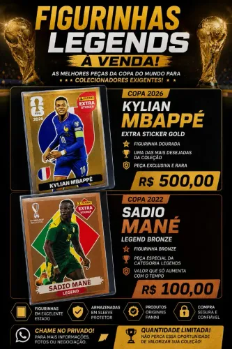 Figurinhas legends Copa do Mundo 2022 e 2026 ?