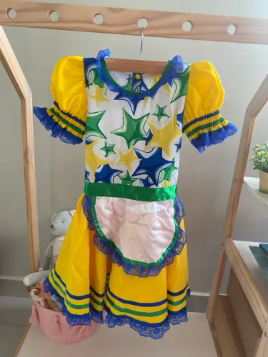 Vestido Festa Junina Copa Do Mundo (Brasil)