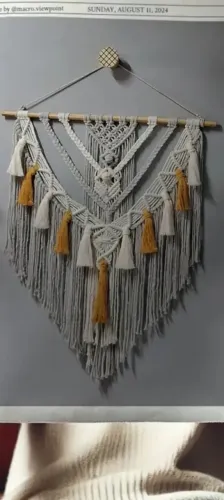 Painel em macramê barbante 24 fios