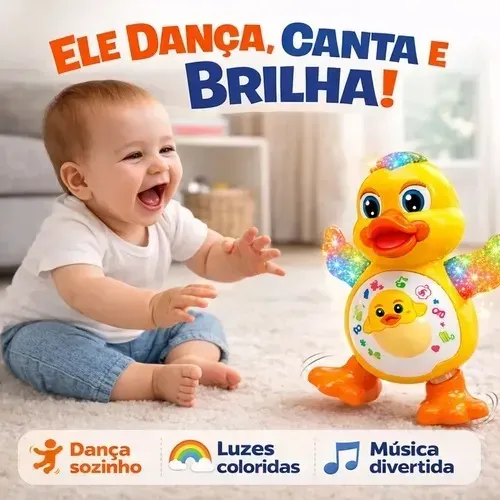Patinho Dançante Musical Com Luzes e Sons Para Toda Criançada