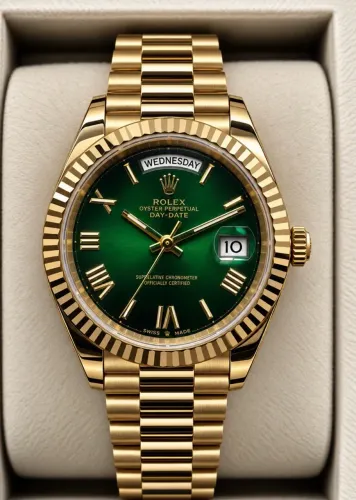 Relógio Day-Date President Romano Verde degrade 2026 Automático super premium