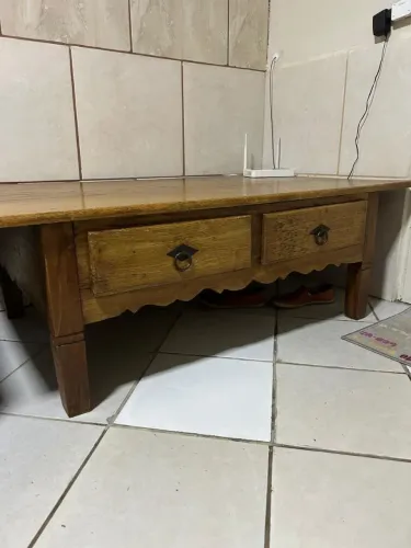 Mesa antiga, madeira pura, tamanho 1,40 X 78