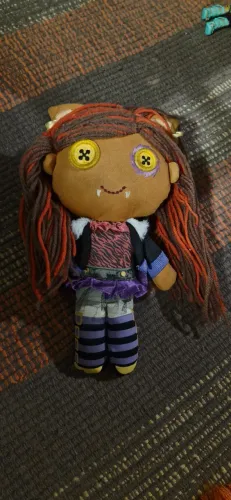 Boneca de pano tecido pelucia Monster High 