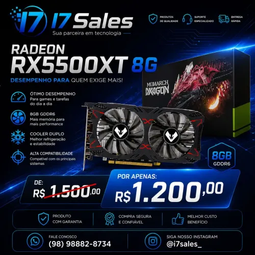 PLACA DE VÍDEO RADEON RX5500XT 8GB GDDR6