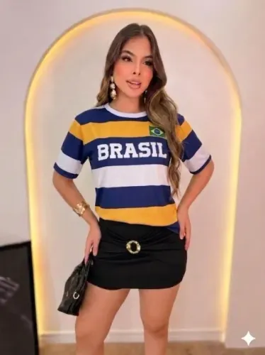 Camisa Brasil Maxi Blusão