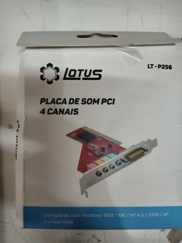 placa de som interna Lotus modelo LT-P256 com barramento PCI.