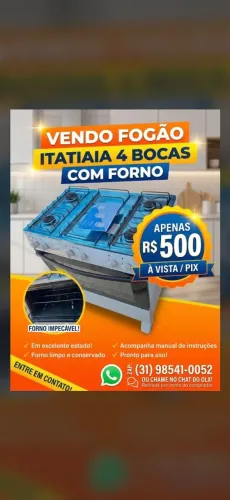 Fogão Itatiaia - Novo 5 queimadores