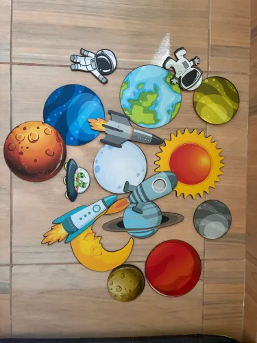 Decoração do Sistema solar em MDF