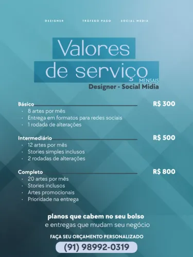 Serviços de social mídia com soluções de design gráfico